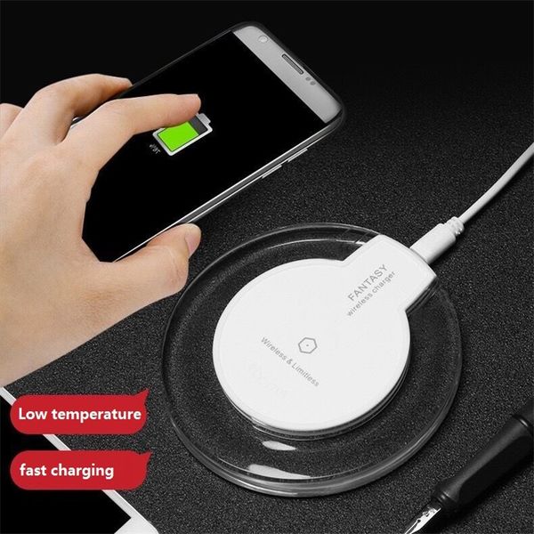 

fast delivery qi wireless phone charger portable fantasy crystal universal led lighting tablet charging for samsung galaxy s8 iphone 8 maxs