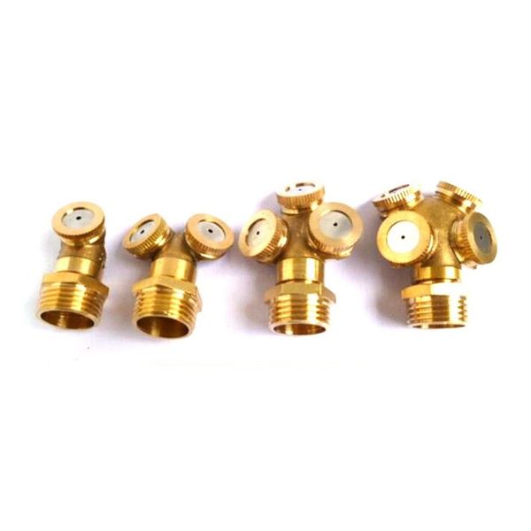 

5pcs 1/2'' male thread copper misting sprinklers agriculture irrigation brass nozzles high pressure cooling sprayer