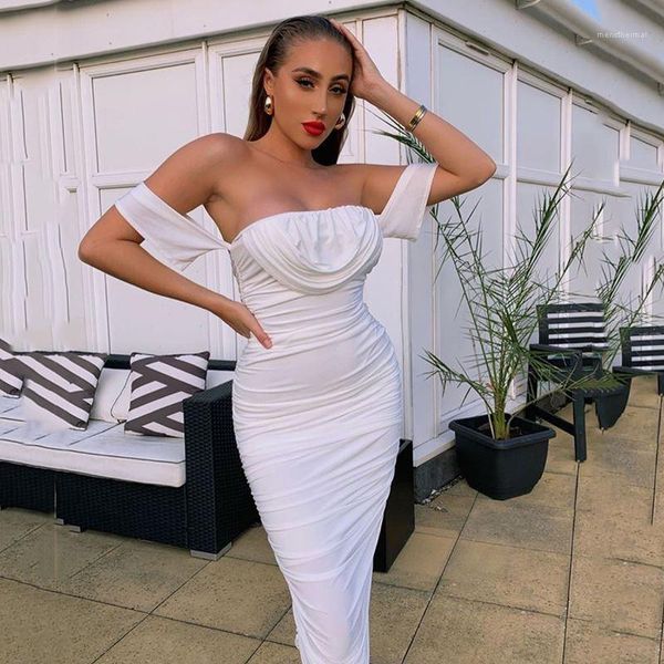 

ruched stacked bodycon dresses fashion strapless pure color strapless slash neck dress women party club dresses sexy, Black;gray