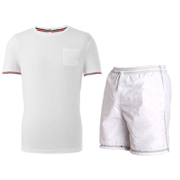 

2019 спорт лето с коротким рукавом комплект хлопок шею мужские сплошной цвет мужская с коротким рукавом i, Gray