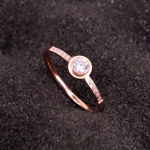 

fashion japanese and korean fashion zircon multi-cnc titanium steel rose gold ring tail ring for women jewelry gift wholesale, Slivery;golden