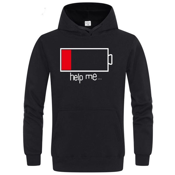 

design fashion charging brand hip hop men hoodies casual men hooded funny printing hoodies sweatshirt male hoody jackets, Black