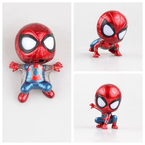 

funko pop electroplate spider-man shaking head amine vinyl action figure collectible model toys for kids gift toy