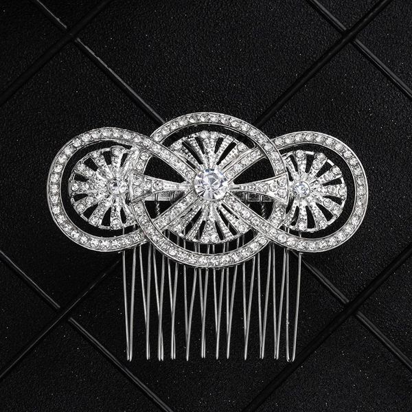 

bridal hair combs / pins silver color fashion crystal round vintage wedding hair accessories fs20