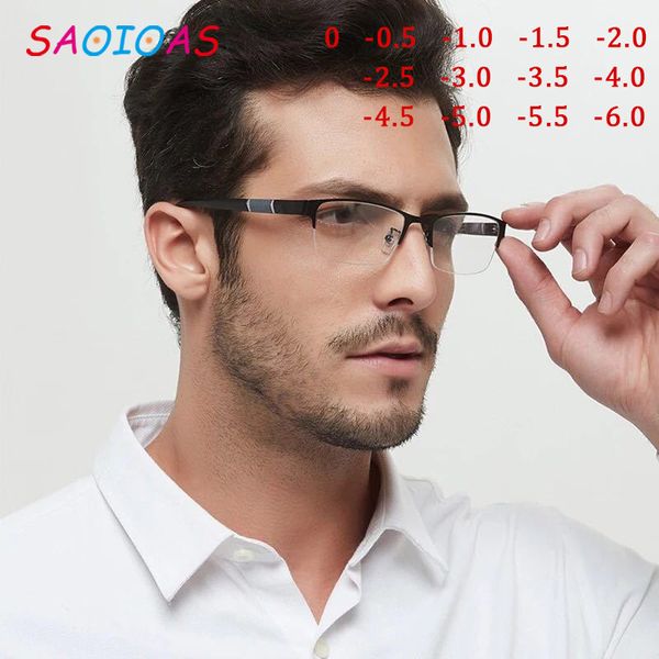 

saoioas -1 -1.5 -2 -2.5 to -6.0 finished myopia glasses women men retro metal frame square students myopia glasses for unisex