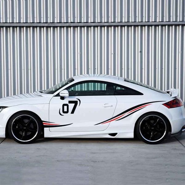 

universal car stickers whole body waist line decals for audi