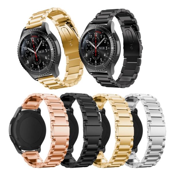 

2019 fashionable noble samsung galaxy s2 three beads strap with durable stainless steel wristband watch accessories, Black;brown