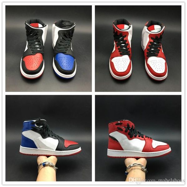 

2018 ba ketball hoe 1 rebel xx og 3 blue red white upper leather chicago men women trainer neaker with box