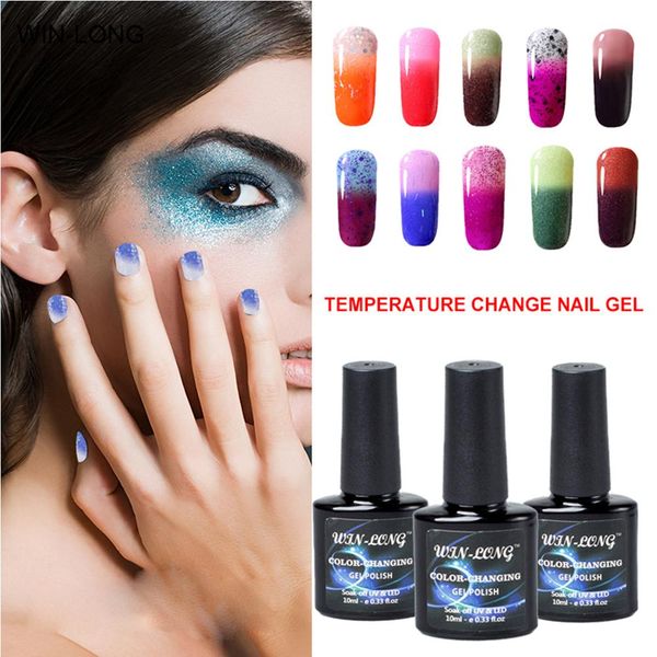 

10ml nail polish temperature color changing uv nail art soak-off lacquer semi permanent varnish for nails manicure