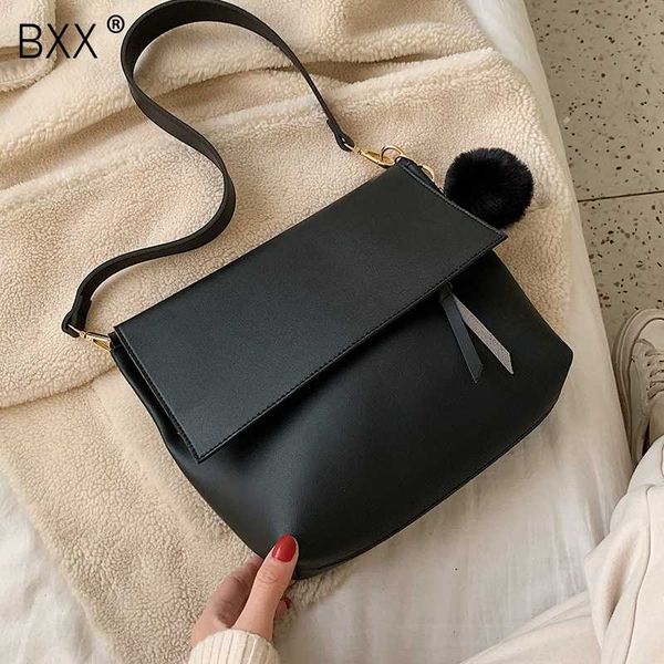 

bxx] simple solid color pu leather crossbody bags for women 2020 crossbody shoulder saddle bag female handbags fashion hj550