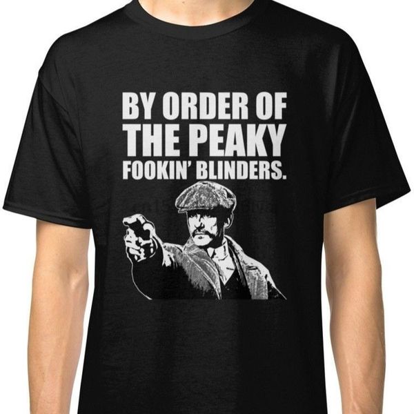 

men's t-shirts by order of the peaky blinders men summer pbl style fashion cotton short sleeve casual tee, White;black