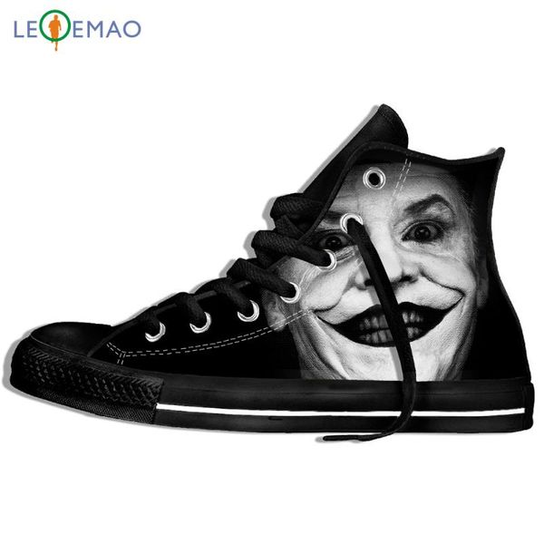 

custom image printing sneakers jack nicholson joker cool men feyenoord canvas breathable walking flat zapatos de mujer, Black