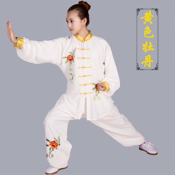 Costume da abito Tang ricamato in stile cinese professionale Kung Fu Tai Chi Tute tradizionali tuniche cinesi tradizionali per uomo donna