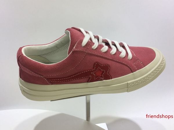 

pink one star x golf shoes canvas sneaker 2019 low fashion casual shoes discount suede leather sneaker with , receipt, bag