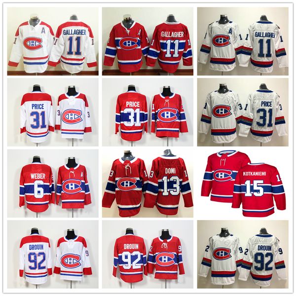 

2018 new 100th classic montreal canadiens 6 shea weber 65 andrew shaw 27 alex galchenyuk 31 carey price 15 jesperi kotkaniemi jersey, Black;red
