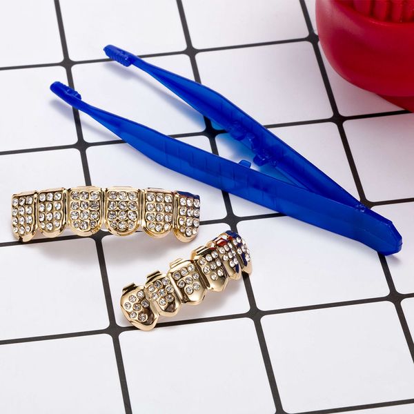 

shiny bling зубная шапка для мужчин женщин хип-хоп рэппер зубная шапка набор модная вечеринка блестящие зубы grillz стоматологические грили, Black