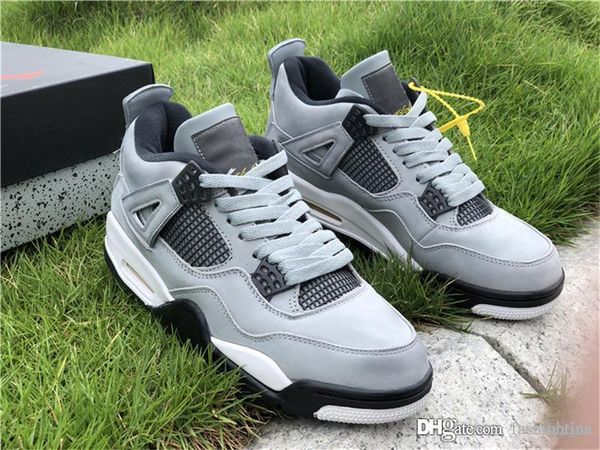 

2019 новый выпуск air 4 cool серый 4s iv баскетбол обувь для мужчин аутентичные спортивные кроссовки с оригинальной коробке 308497-007