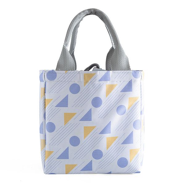 

muti-function large capacity aluminum foil leakproof tote oxford fabric insulation lunch bag printing lightweight thicken picnic, Blue;pink