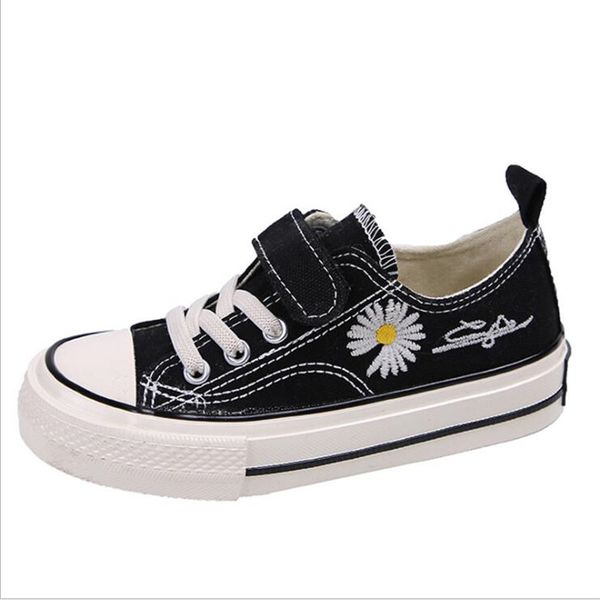 

2020 летом новые детские ботинки холста весной и осенью низко, чтобы помочь обуви для девочек мальчиков маленькой маргаритки одиночных видов, Black
