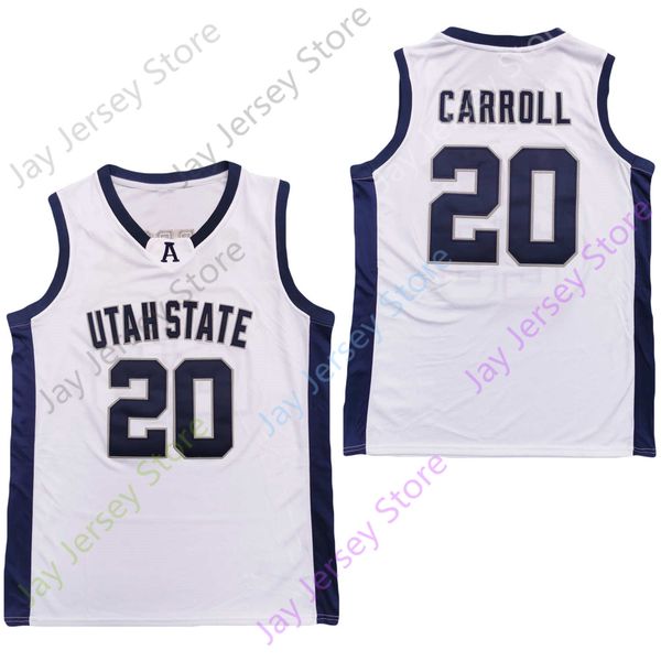

2020 new ncaa utah utes jerseys 20 carroll college basketball jersey white size youth all stitched, Black