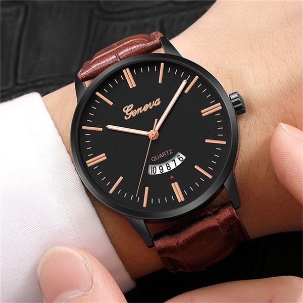 

fashion quartz watch men watches casual business models male clock business women wrist watch hodinky relogio masculino, Slivery;brown