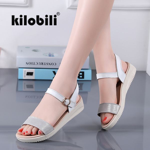

summer women sandals 2020 new female shoes woman summer wedge comfortable sandals ladies leather flat women sandalias, Black