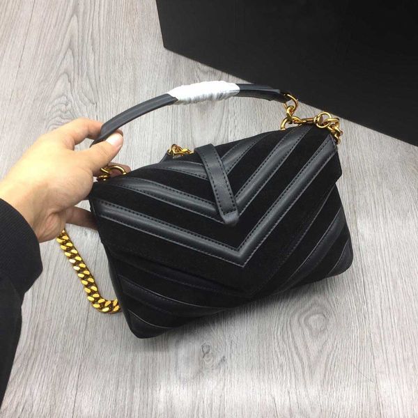 

new fashion women handbags sanding leather herringbone splicing vintage hardware handbag for women girl shoulder flap small messenger bags