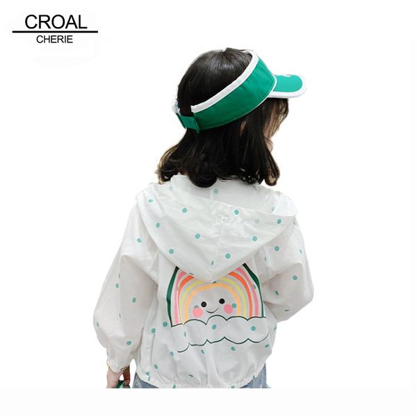 

croal cherie 90-130cm baby girls summer sunscreen jackets children hooded outerwear & coats spring kids clothes, Blue;gray