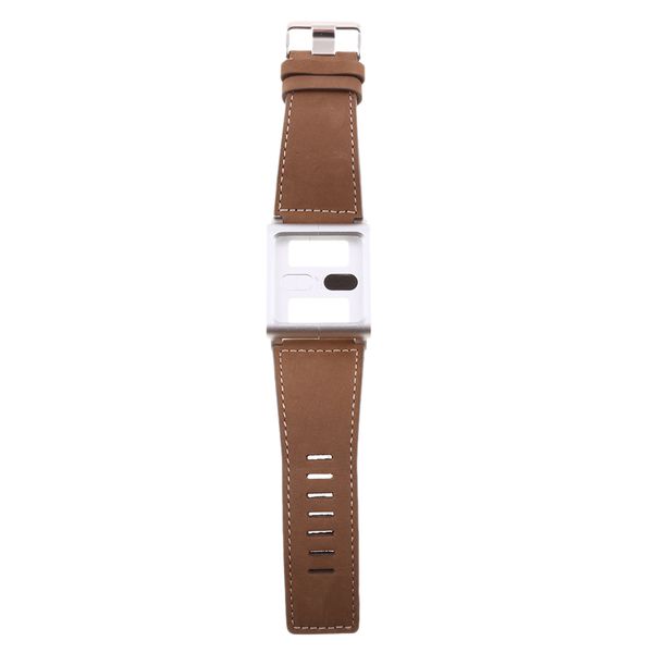 

matte brown leather for ipod nano 6th gen wrist strap watch band case