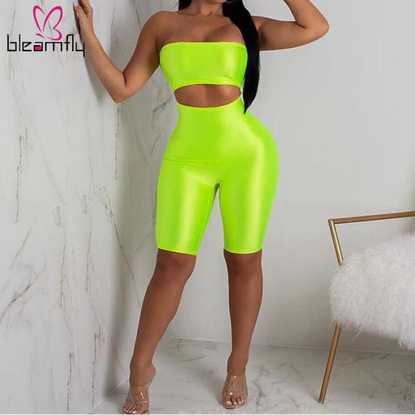 

strapless bodycon playsuit off shoulder sleeveless cut out skinny romper women short jumpsuit summer sport fitness overalls, Black;white