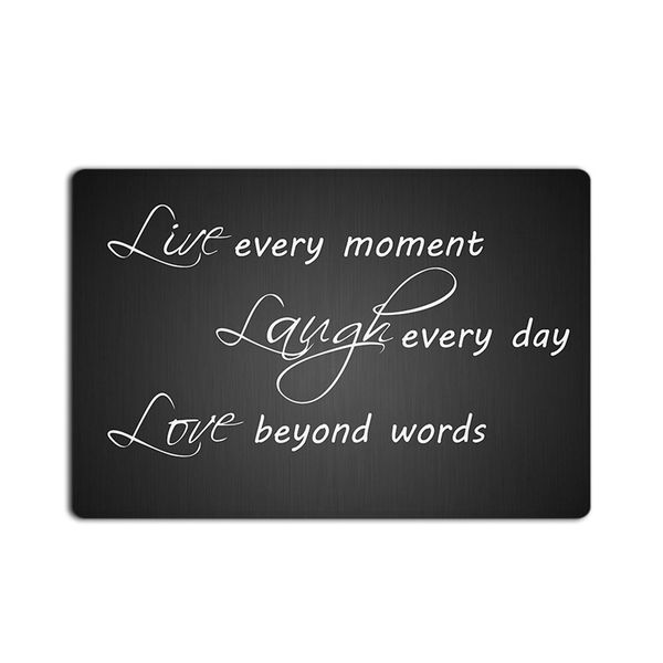 

fashions black live laugh love letter pattern doormat entrance mat floor mat rug indoor/outdoor/front door/bathroom mats non sli