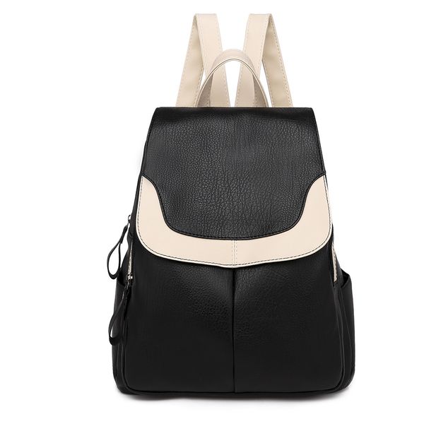 

female anti-theft backpack classic leather solid color backpack fashion shoulder bag mochila feminina rucksack mujer new c1177