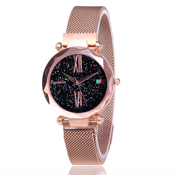

fashion casual women watches bracelet watch women relogio mesh strap rhinestone analog quartz watch clock female montre femme, Slivery;brown