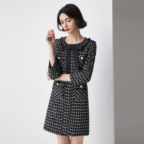 

2019 new spanish style women's dress wool three quarter sleeve woolen dress ladies fashion summer dresses female vestido kleid, Black;gray