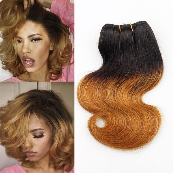 Ombre Water Wave Bundles T1b 30 Bob Human Hair Curly Wave 4