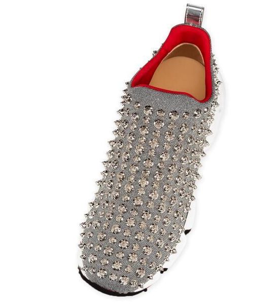 

amous brand shoes nail socks nail sports shoes red bottom spike sock men's women's nail training donna shoes size35-46, Black