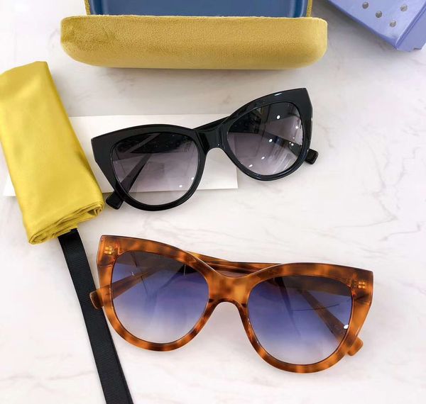 

fashion cat eye sunglasses 0460s black grey gradient 53mm sonnenbrille occhiali da sole women sunglasses with box, White;black