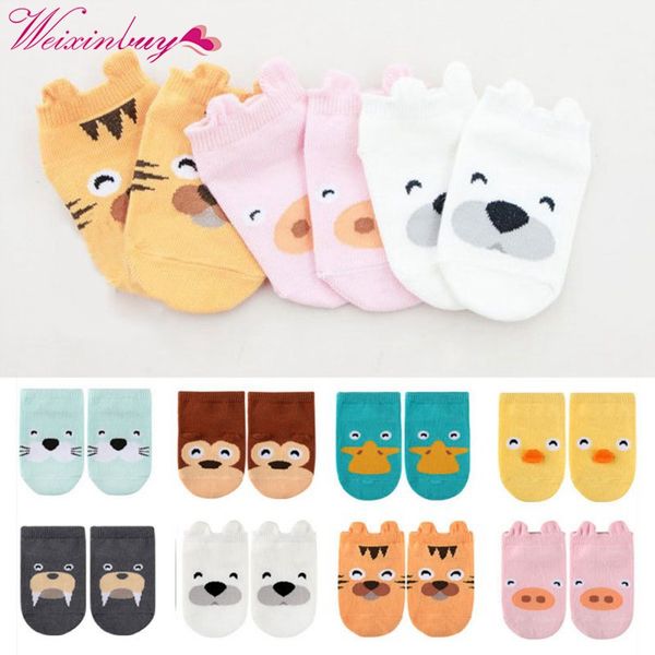 

weixinbuy new spring baby socks newborn cotton boys girls cute toddler anti-slip socks high quality, Pink;yellow
