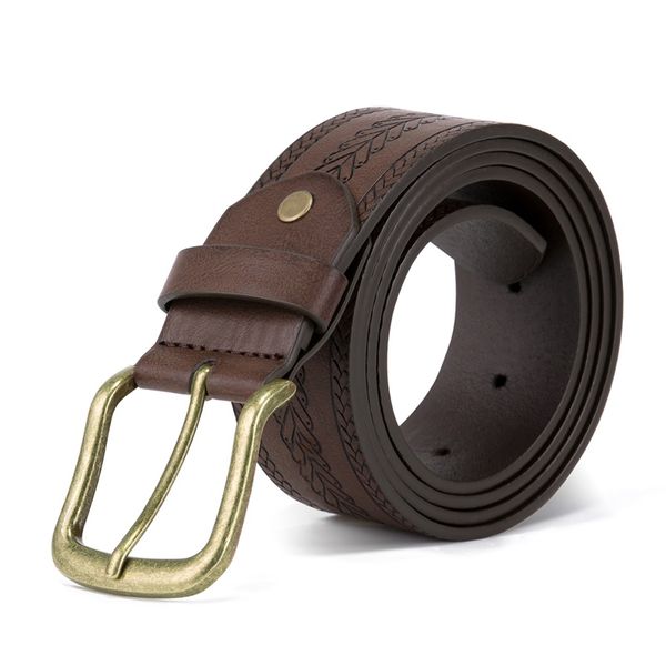 

men belt male leather belt men strap male genuine leather luxury pin buckle for cummerbunds ceinture homme 115cm-135cm, Black;brown
