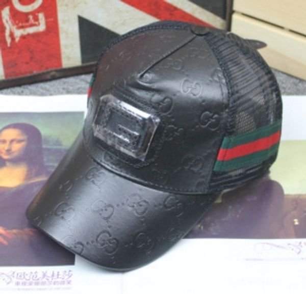 

2019 new arrival adjustable metal letter leather baseball caps hip hop snapback hats men casquette, Blue;gray