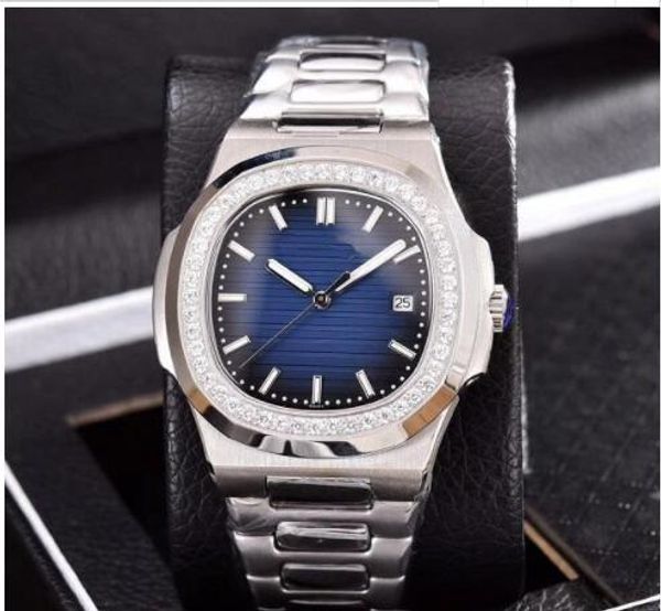 

2019 luxury watch diamond automatic mechanical watch stainless steel strap nautilus men mens watch watches, Slivery;brown