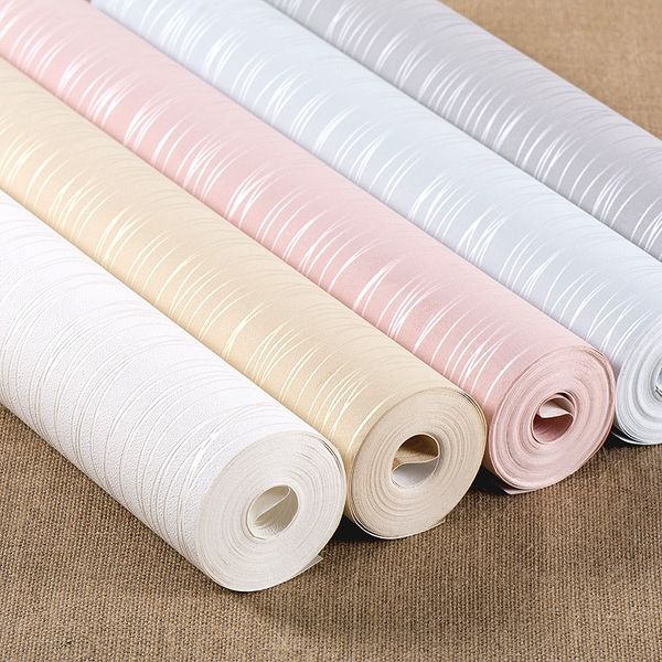 

modern 53cmx10m solid color vertical stripes non-woven wallpaper living room bedroom tooling l background wall wallpaper