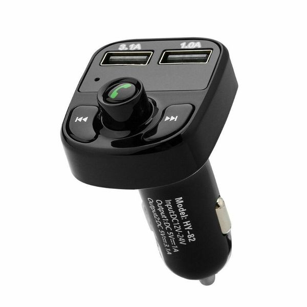 

bluetooth in-car wireless transmitter mp3 radio adapter car kit double usb auto