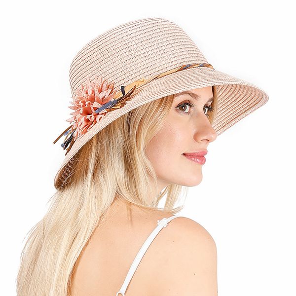 

flower hat foldable flat fisherman's caps women's bonnet girls summer beach straw sun cap feminine hat gorro pescador, Blue;gray