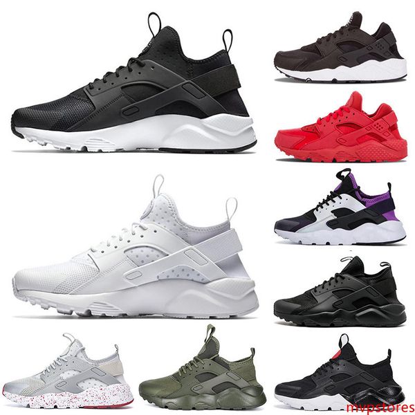 

huarache 4.0 1.0 classical triple white black gray gold red men women huarache shoes huaraches sports sneakers running shoes size 36-45