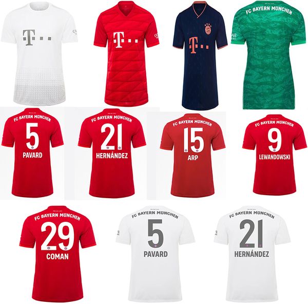 

2019 2020 Bayern Munich jersey JAMES VIDAL RIBERY LEWANDOWSKI MULLER ROBBEN home away 3rd soccer jerseys 19 20 man Football shirt