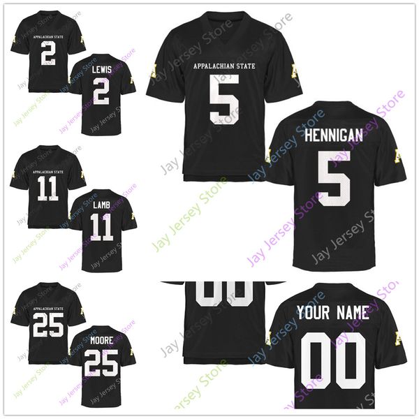 

Custom College Appalachian State Mountaineers Jersey 11 Taylor Lamb 25 Jalin Moore 2 Ike Lewis 5 Thomas Hennigan 91 Chandler Staton