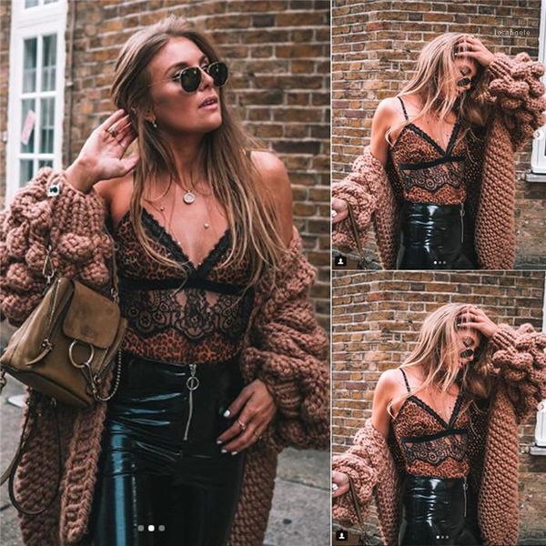 

neck underwears females see though slim rompers ladies black lace jumpsuits womens leopard print hollow out spaghetti v, Black;white