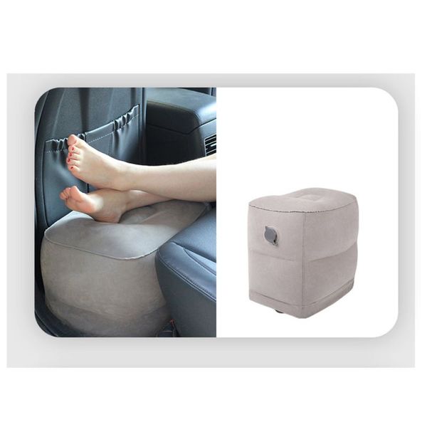

inflatable travel footrest pillow foot leg rest travel pillow for airplane car u1jf