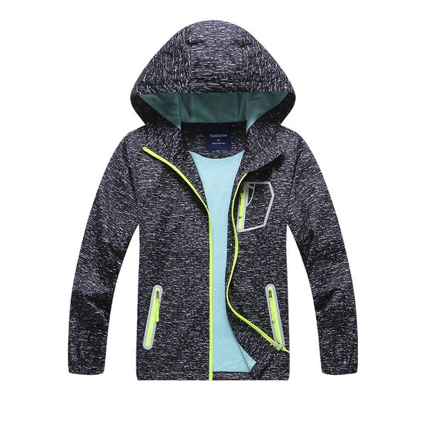

waterproof index 5000mm windproof baby boys girls jackets children outerwear casual warm child coat for 3-12 years old, Blue;gray